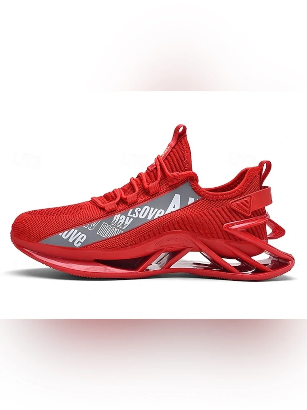 Men's Red Performance Knit Sneakers
